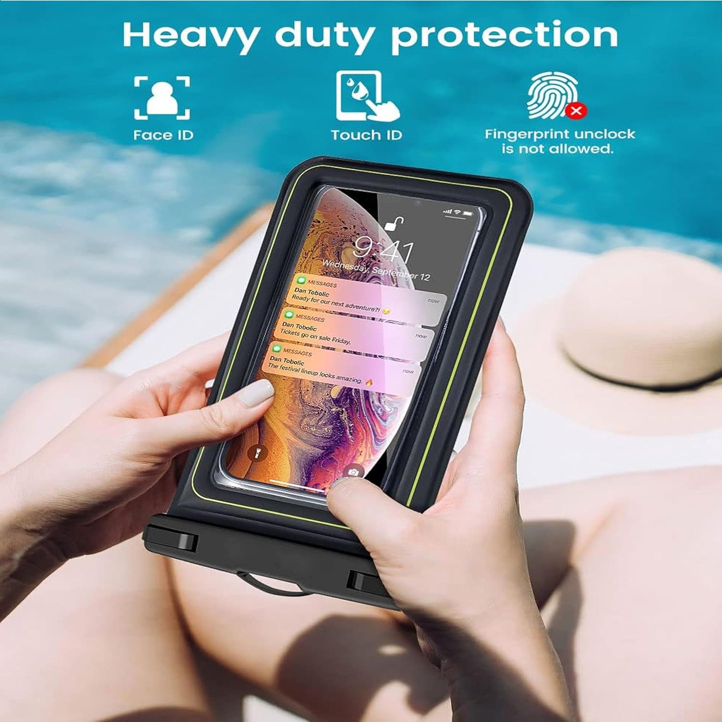 BEACH ARTICLES™ Universal Floating Water Proof Cell Phone Dry Bag Phone Case Protector