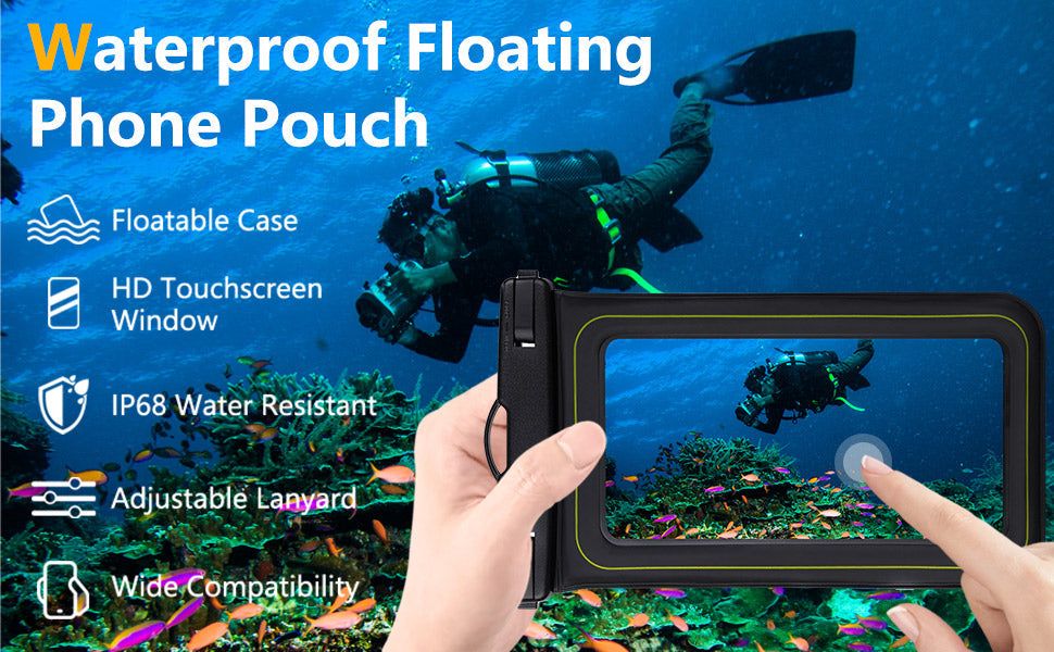 BEACH ARTICLES™ Universal Floating Water Proof Cell Phone Dry Bag Phone Case Protector