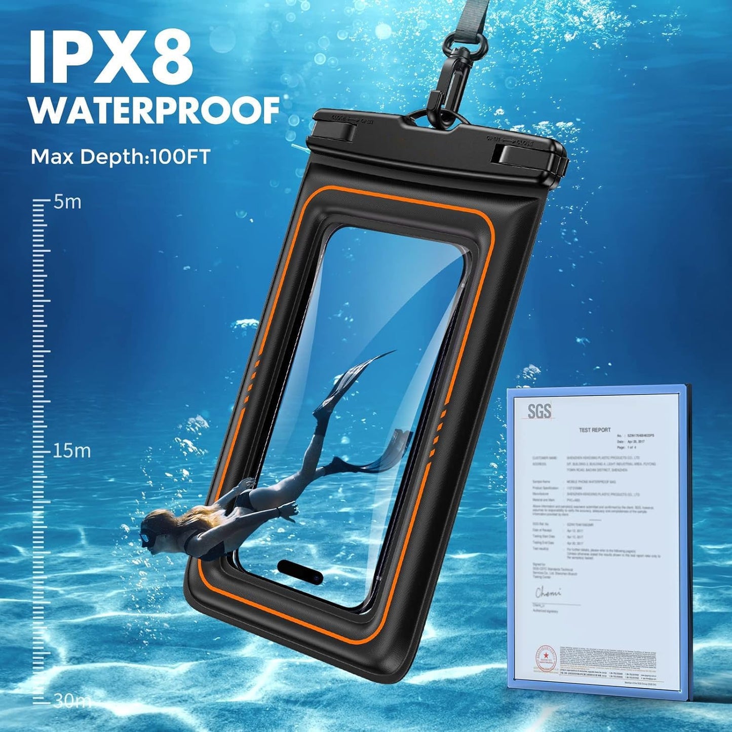 BEACH ARTICLES™ Universal Floating Water Proof Cell Phone Dry Bag Phone Case Protector